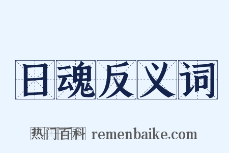 日魂反义词是什么意思的图片
